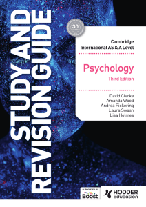 Cambridge AS & A Level Psychology Study & Revision Guide