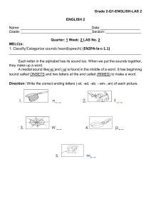 Grade 2 English Phonics Worksheet