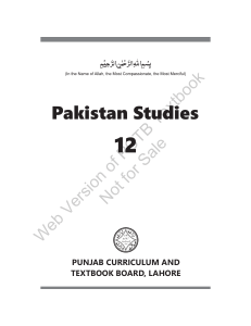 Pakistan Studies Podręcznik Klasa 12