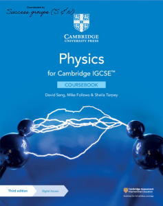 Cambridge IGCSE physics