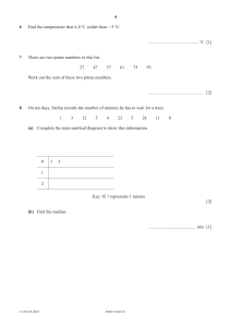 Math Exam Paper: Temperature, Primes, Data, Bearings