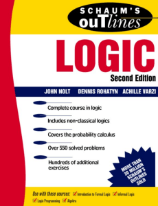 [Schaum’s Outline] John Nolt - Schaum’s Outline of Logic (2005, McGraw-Hill) - libgen.lc