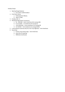 Intraday Trading Setups: Breakouts, Price Action, Moving Averages