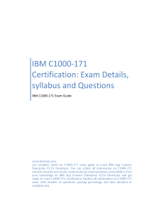 IBM C1000-171 Certification: Exam Details, syllabus and Questions