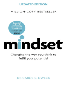 Mindset - Updated Edition  Changing The Way You think To Fulfil Your Potential ( PDFDrive )