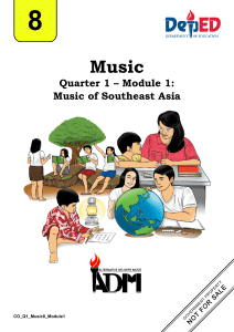 Music of Southeast Asia Module for Grade 8