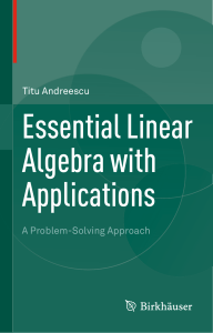 Essential Linear Algebra Textbook: Problem-Solving Approach