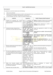 39.-Audit Risk case scenarios