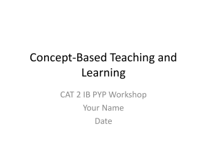 Concept Based Teaching and Learning PPT