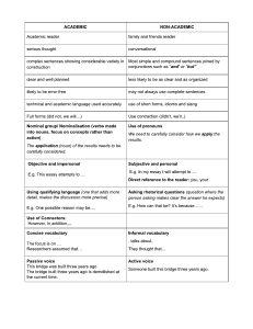 Academic vs. non-academic