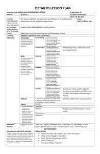 Media & Info Literacy Lesson Plan: Grade 12