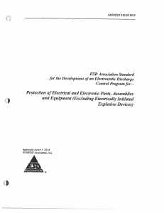 ANSI ESD S20.20-2014 Protection of Electrical Devices