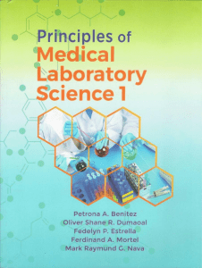 Benitez et.al. (2019). Principles of Medical Laboratory Science 1 (1st Ed.)