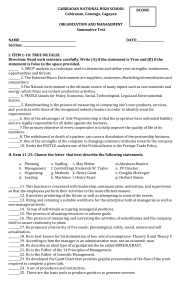 ORGMA Summative Test