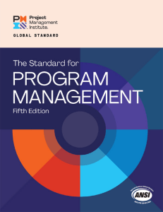 The standard for program management 5th Edition - Project Management Institute