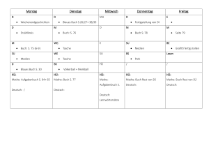 School Timetable: Weekly Schedule