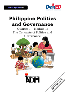 Philippine Politics & Governance Module: Concepts of Politics