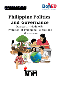 Philippine Politics & Governance: Evolution Module