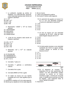 Taller Diagnóstico Física Décimo Grado