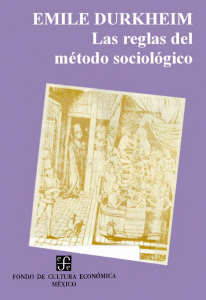 Durkheim, Reglas del método sociológico