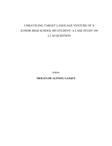 CASE STTUDY ON LANGUAGE ACQUISITION-Gasque