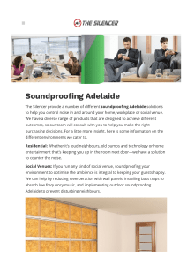 Soundproofing Adelaide