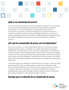 Guía para redactar comunicados de prensa efectivos