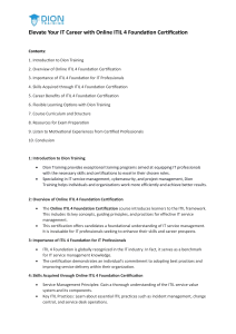 Elevate Your IT Career with Online ITIL 4 Foundation Certification
