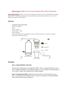 STEM Activity - Water Filtration Method 1