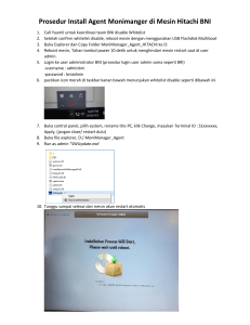 Prosedur Install Agent Monimanger di Mesin Hitachi BNI rev1