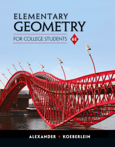 Elementary Geometry Textbook for College Students