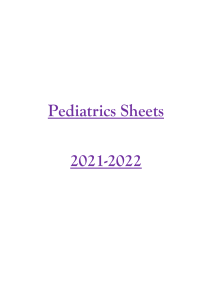 Pediatrics Sheets by Dr.Bahrawi