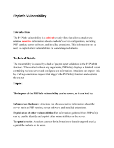 Phpinfo Vulnerability