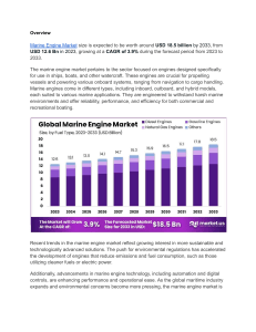 Marine Engine Market Outlook: Navigating Through Technological and Regulatory Changes