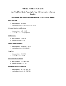 CHE-1211 Final Exam Review Guide-1