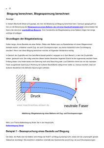 Biegespannung berechnen