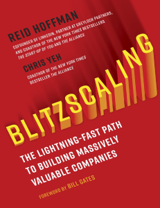 Blitzscaling: The Lightning-Fast Path to Building Companies