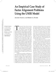 [The Journal of Investing 2012-feb 29 vol. 21 iss. 1] Saxena, Anureet  Stubbs, Robert A - An Empirical Case Study of Factor Alignment Problems Using the USER Model (2012) [10.3905 joi.2012.21.1.025] - libgen.li