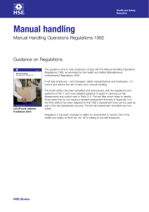 Manual Handling Regs HSE