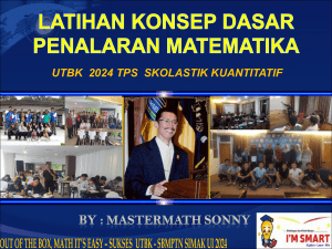 Konsep Dasar Math UTBK 2024-2025