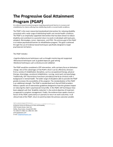 PGAP Rehabilitation Program Overview