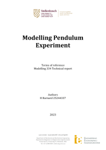 single pendulum model