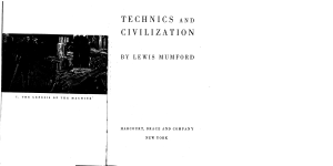 tecnics and civilization