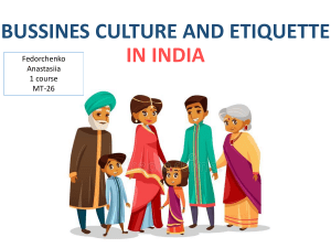 Indian Business Culture & Etiquette Presentation