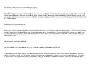 The Benefits of Progressive Overload in Strength Training