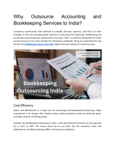 Why Outsource Accounting and Bookkeeping Services to India 