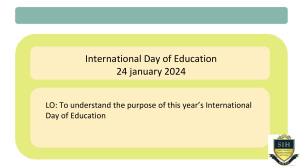 International Day of Education Presentation