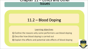 Blood Doping: Methods, Effects, and Risks