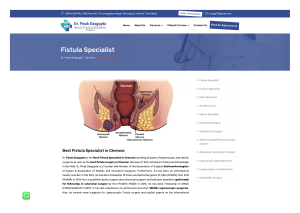 Fistula Specialist in Chennai | Dr. Pinak Dasgupta