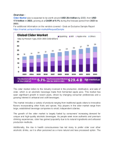 Online Stores Capture Growing Share in Cider Market with Convenience Appeal